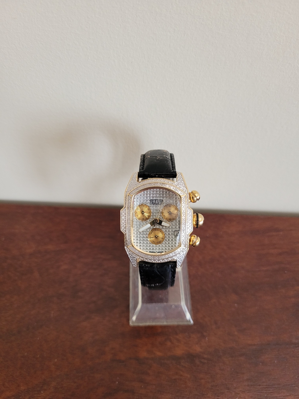 Rare Vintage FUEL 18K Gold Plated Men's Watch